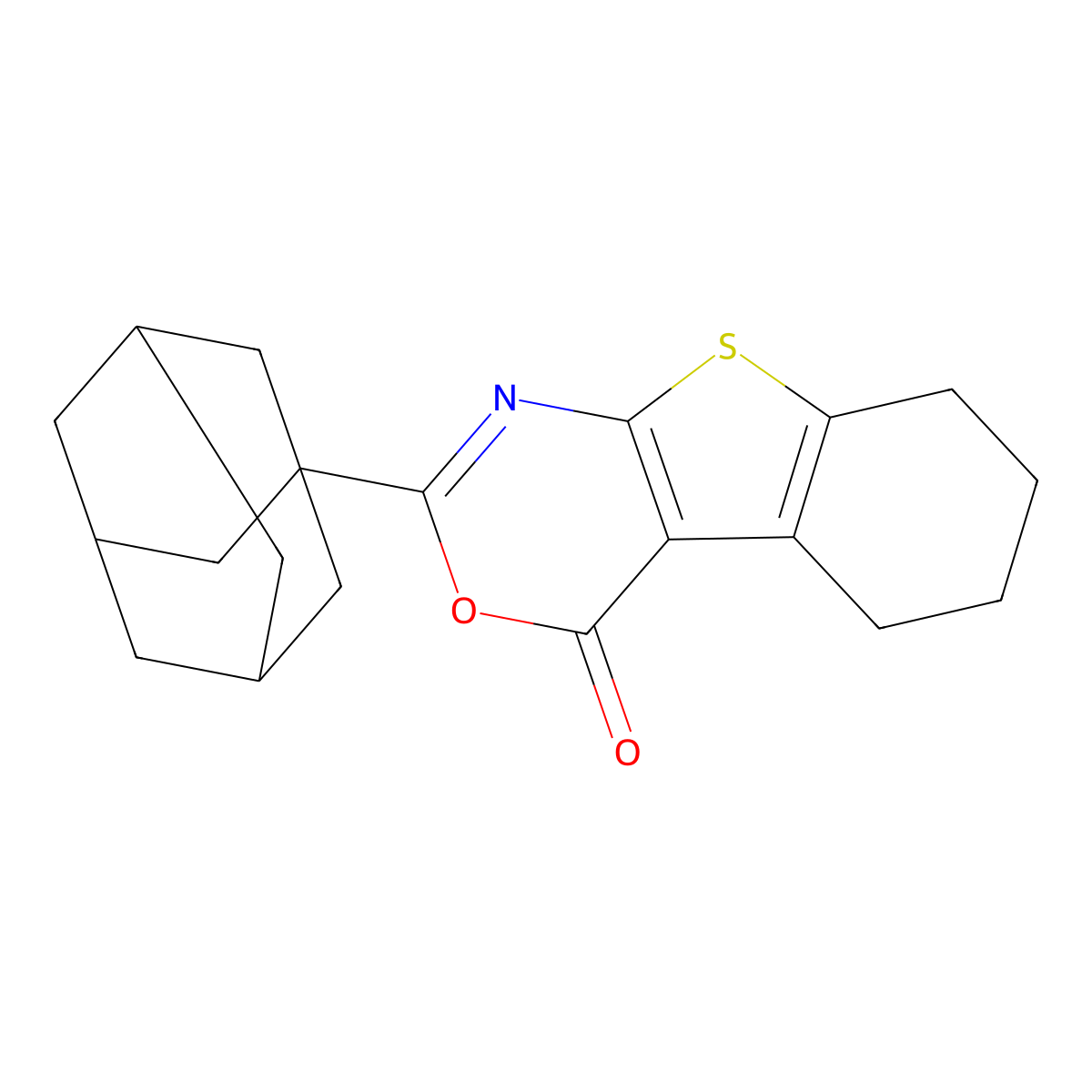 5-(Adamantan-1-yl)-4-oxa-8-thia-6-azatricyclo[7.4.0.0^{2,7}]trideca-1(9),2(7),5-trien-3-one molecular structure, CAS 307513-73-1