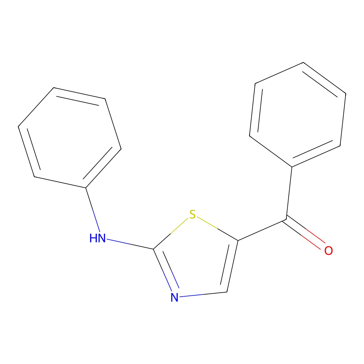 (2-Anilino-1,3-thiazol-5-yl)(phenyl)methanone molecular structure, CAS 307518-99-6