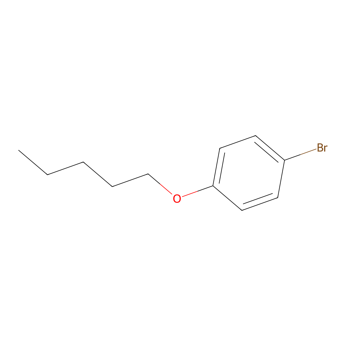 1-Bromo-4-(pentyloxy)benzene molecular structure, CAS 30752-18-2