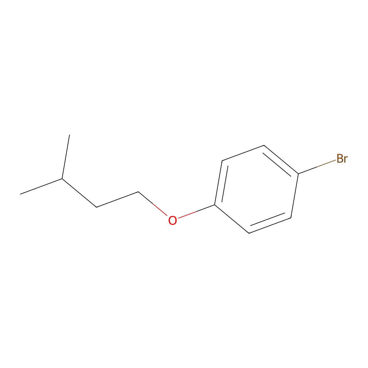 1-Bromo-4-(isopentyloxy)benzene molecular structure, CAS 30752-24-0