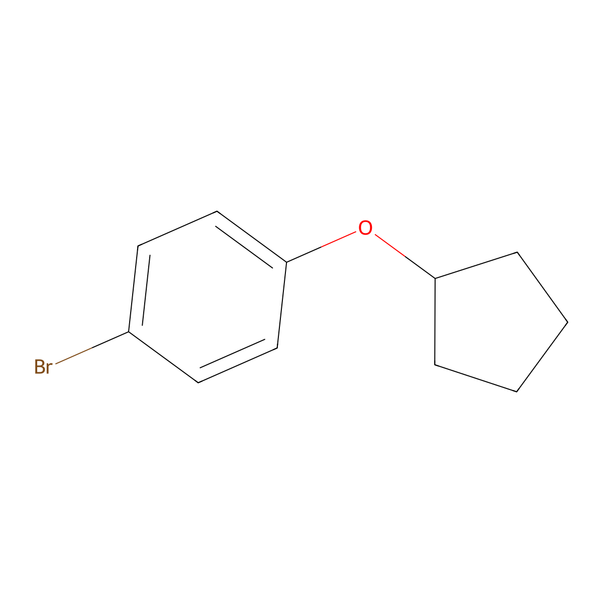 1-Bromo-4-(cyclopentyloxy)benzene molecular structure, CAS 30752-30-8