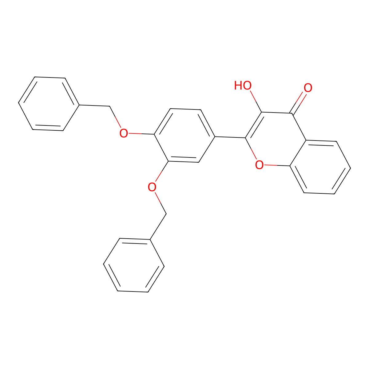 3',4'-Dibenzyloxyflavonol molecular structure, CAS 307521-00-2