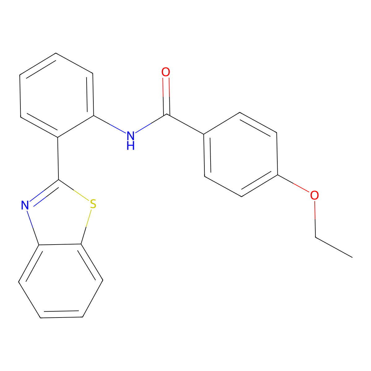 N-[2-(1,3-benzothiazol-2-yl)phenyl]-4-ethoxybenzamide molecular structure, CAS 307523-99-5