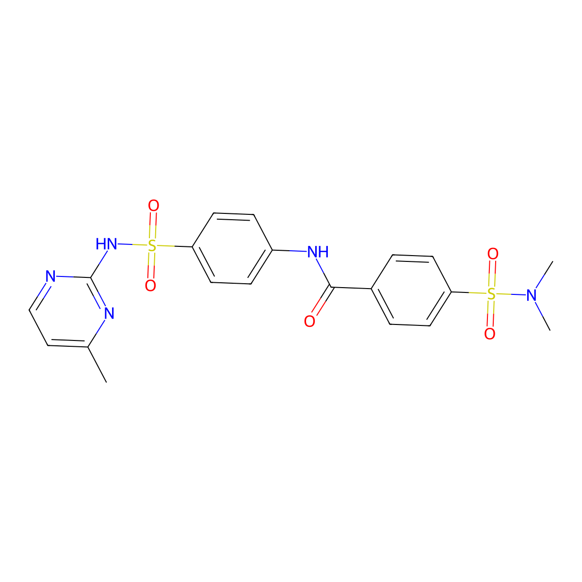 4-(dimethylsulfamoyl)-N-[4-[(4-methylpyrimidin-2-yl)sulfamoyl]phenyl]benzamide molecular structure, CAS 307524-15-8