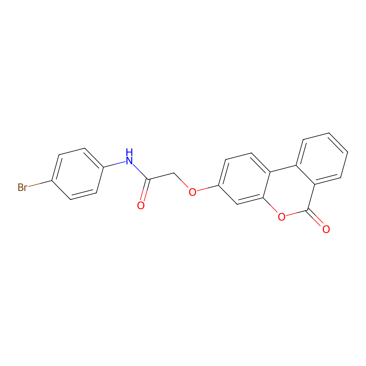 N-(4-bromophenyl)-2-(6-oxobenzo[c]chromen-3-yl)oxyacetamide molecular structure, CAS 307524-24-9