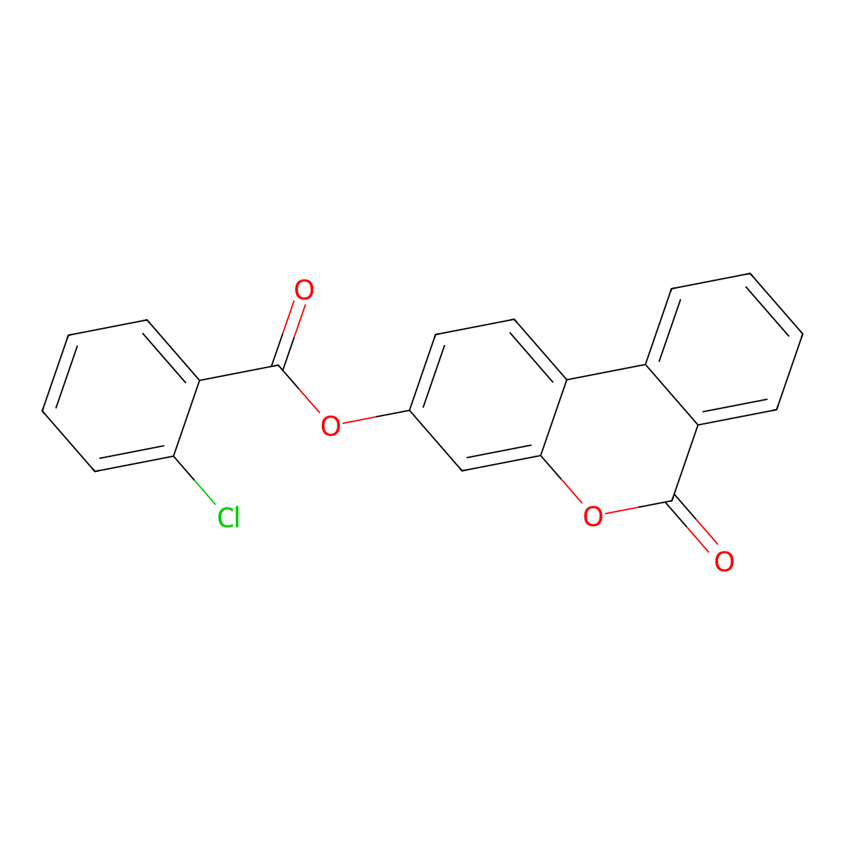 6-oxo-6H-benzo[c]chromen-3-yl 2-chlorobenzoate molecular structure, CAS 307524-26-1