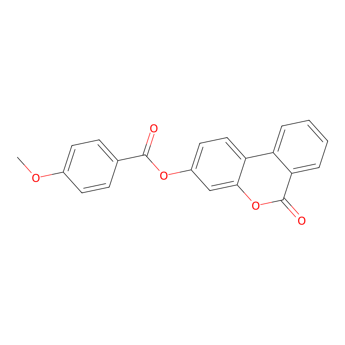6-oxo-6H-benzo[c]chromen-3-yl 4-methoxybenzoate molecular structure, CAS 307524-28-3