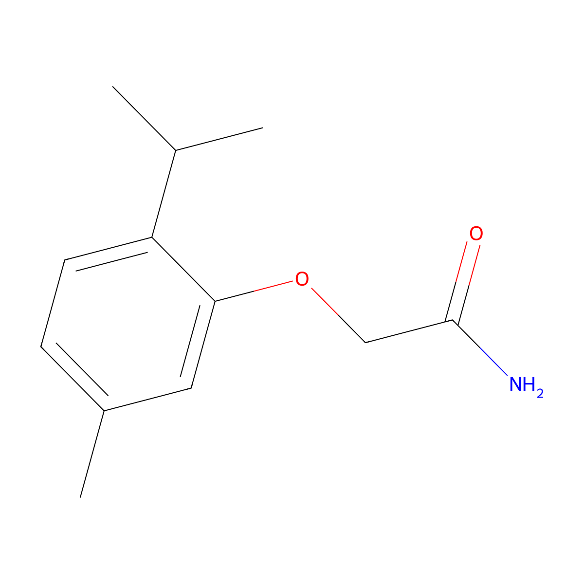 2-[5-Methyl-2-(propan-2-yl)phenoxy]acetamide molecular structure, CAS 307524-57-8