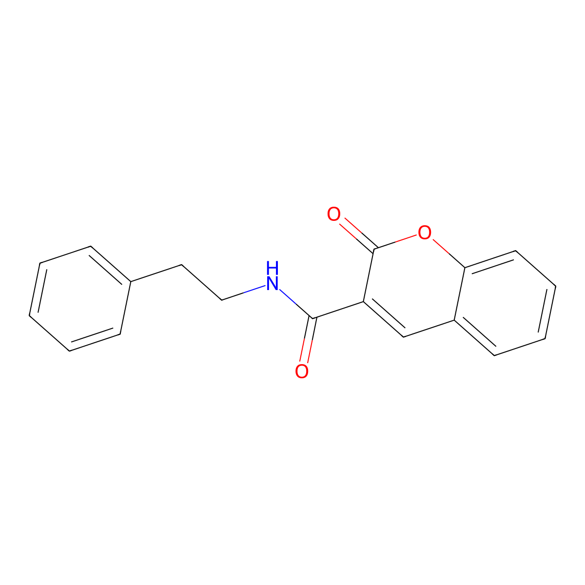 2-oxo-N-(2-phenylethyl)-2H-chromene-3-carboxamide molecular structure, CAS 307524-67-0