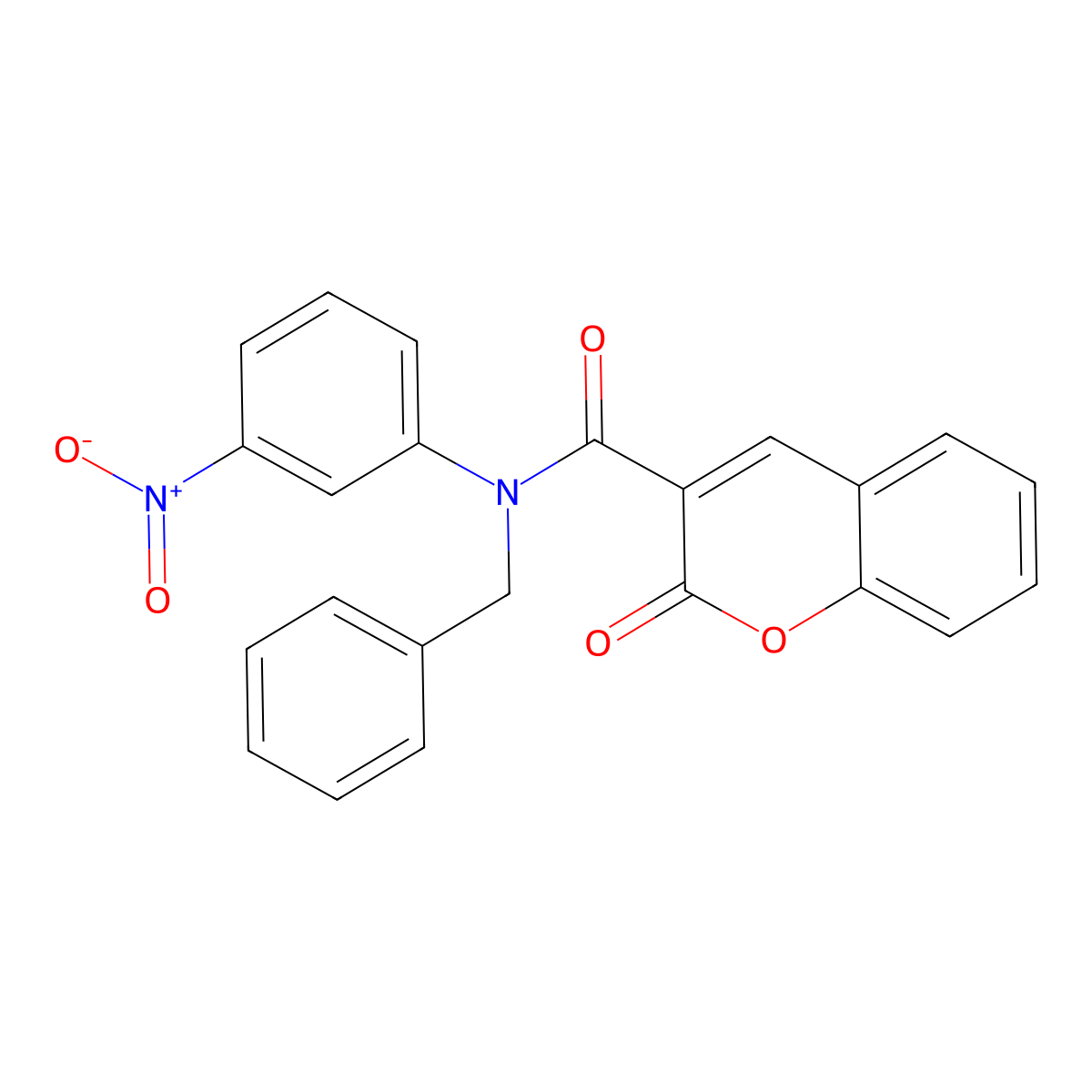 N-benzyl-N-(3-nitrophenyl)-2-oxo-2H-chromene-3-carboxamide molecular structure, CAS 307524-68-1