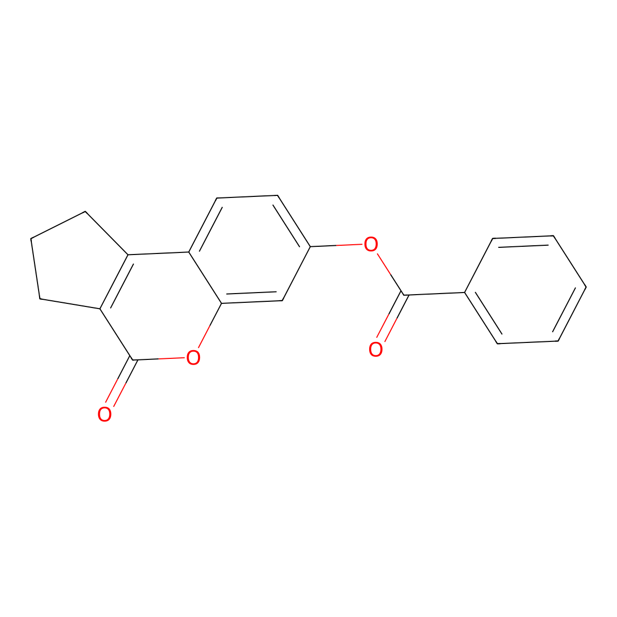 4-Oxo-1,2,3,4-tetrahydrocyclopenta[c]chromen-7-yl benzoate molecular structure, CAS 307524-74-9