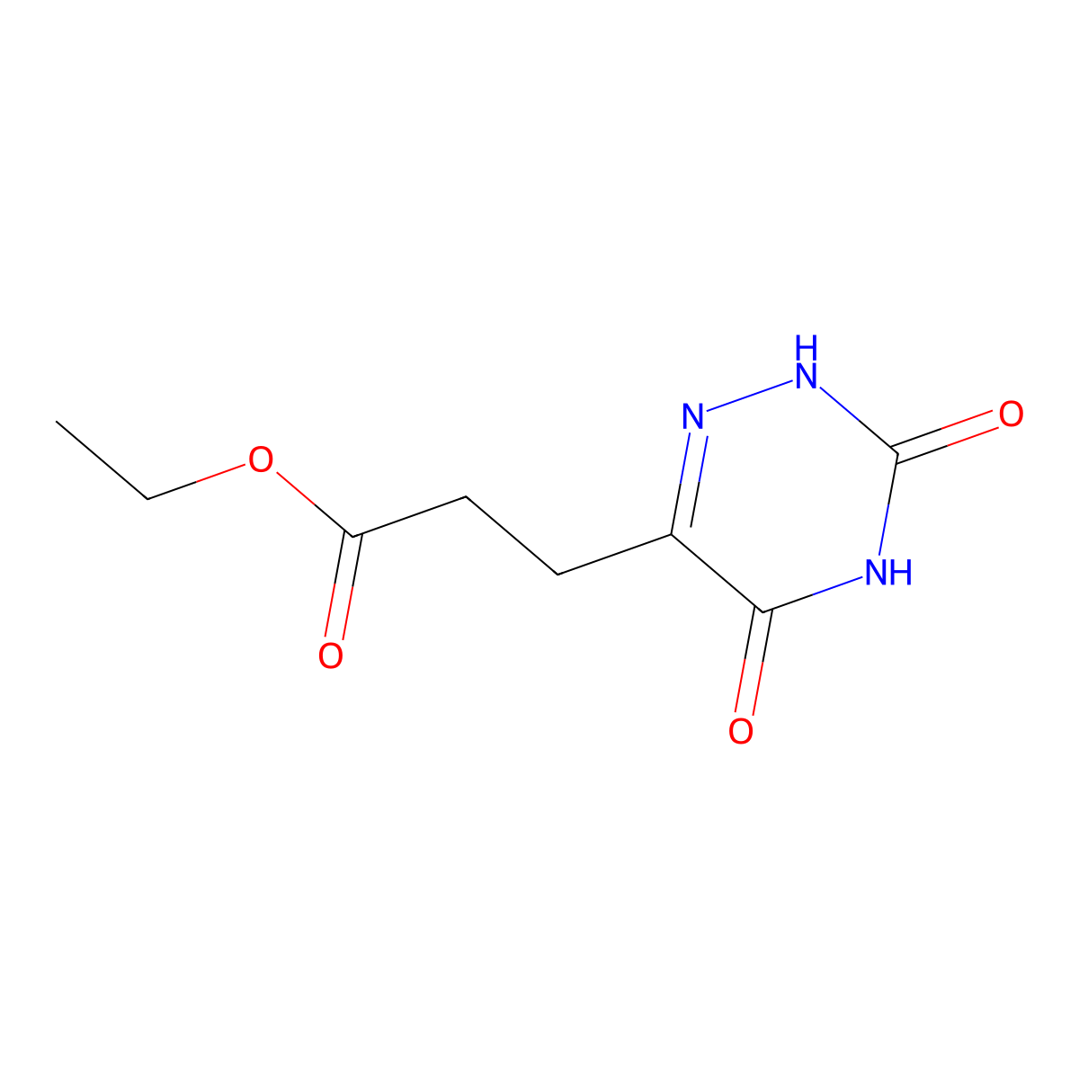 Ethyl 3-(3,5-dioxo-2,3,4,5-tetrahydro-1,2,4-triazin-6-yl)propanoate molecular structure, CAS 307524-78-3