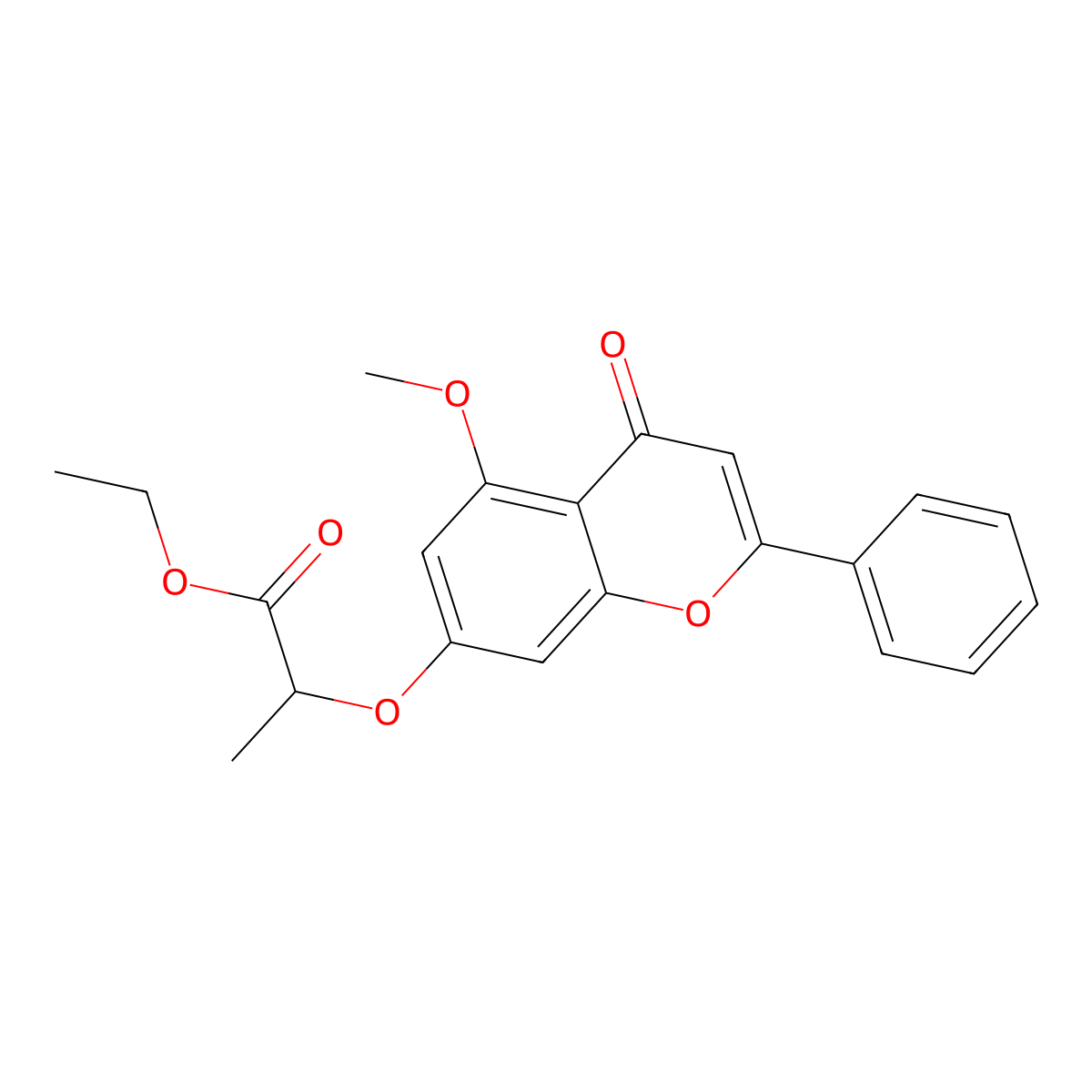 ethyl 2-[(5-methoxy-4-oxo-2-phenyl-4H-chromen-7-yl)oxy]propanoate molecular structure, CAS 307525-70-8