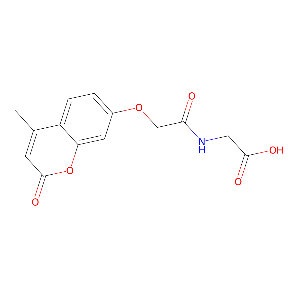 N-{[(4-methyl-2-oxo-2H-chromen-7-yl)oxy]acetyl}glycine molecular structure, CAS 307525-71-9