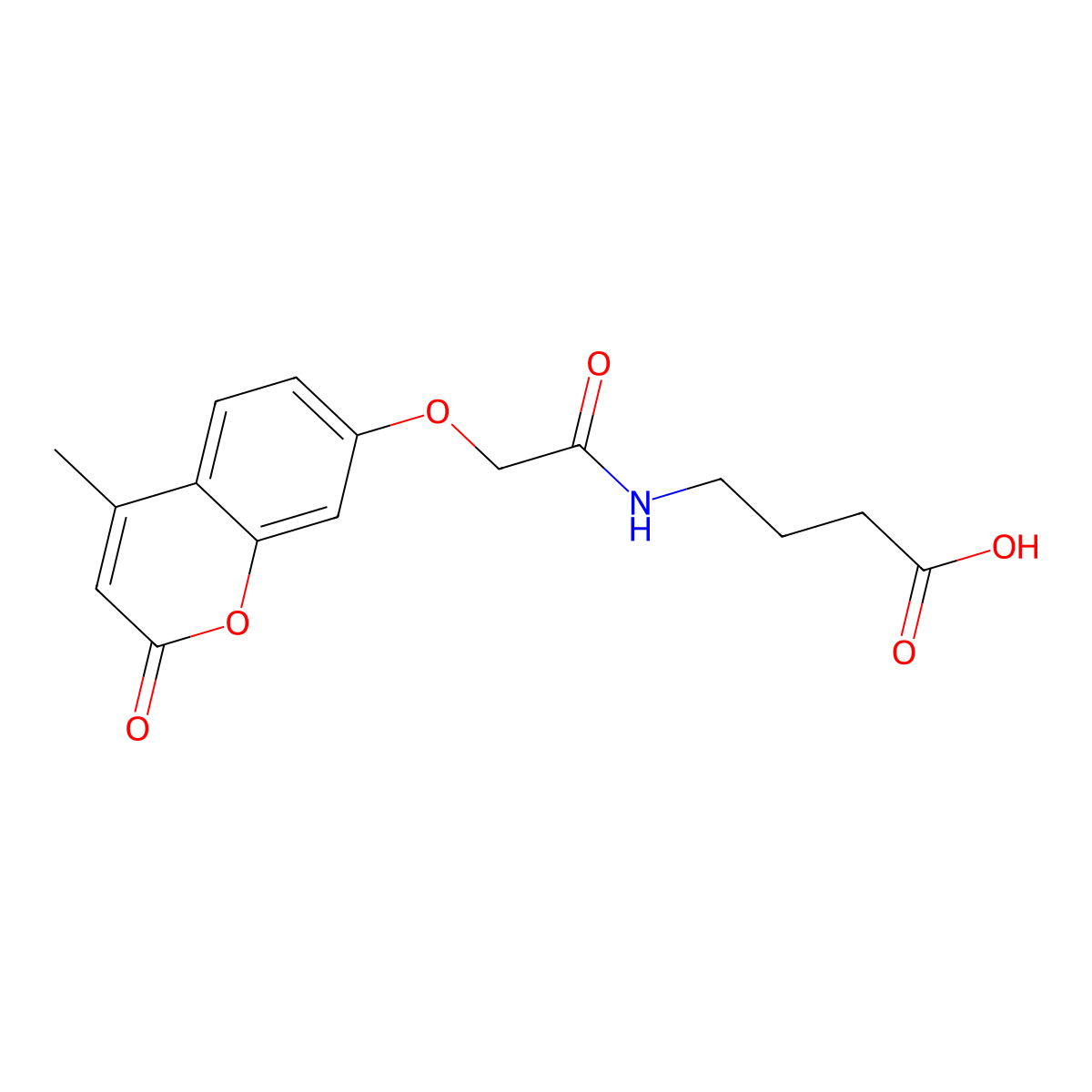4-({[(4-methyl-2-oxo-2H-chromen-7-yl)oxy]acetyl}amino)butanoic acid molecular structure, CAS 307525-73-1