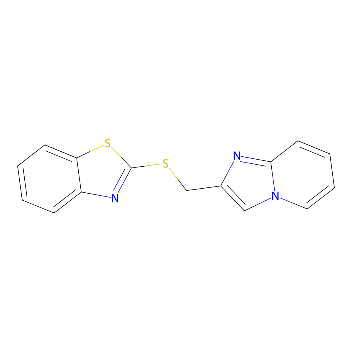 2-[({Imidazo[1,2-a]pyridin-2-yl}methyl)sulfanyl]-1,3-benzothiazole molecular structure, CAS 307525-75-3