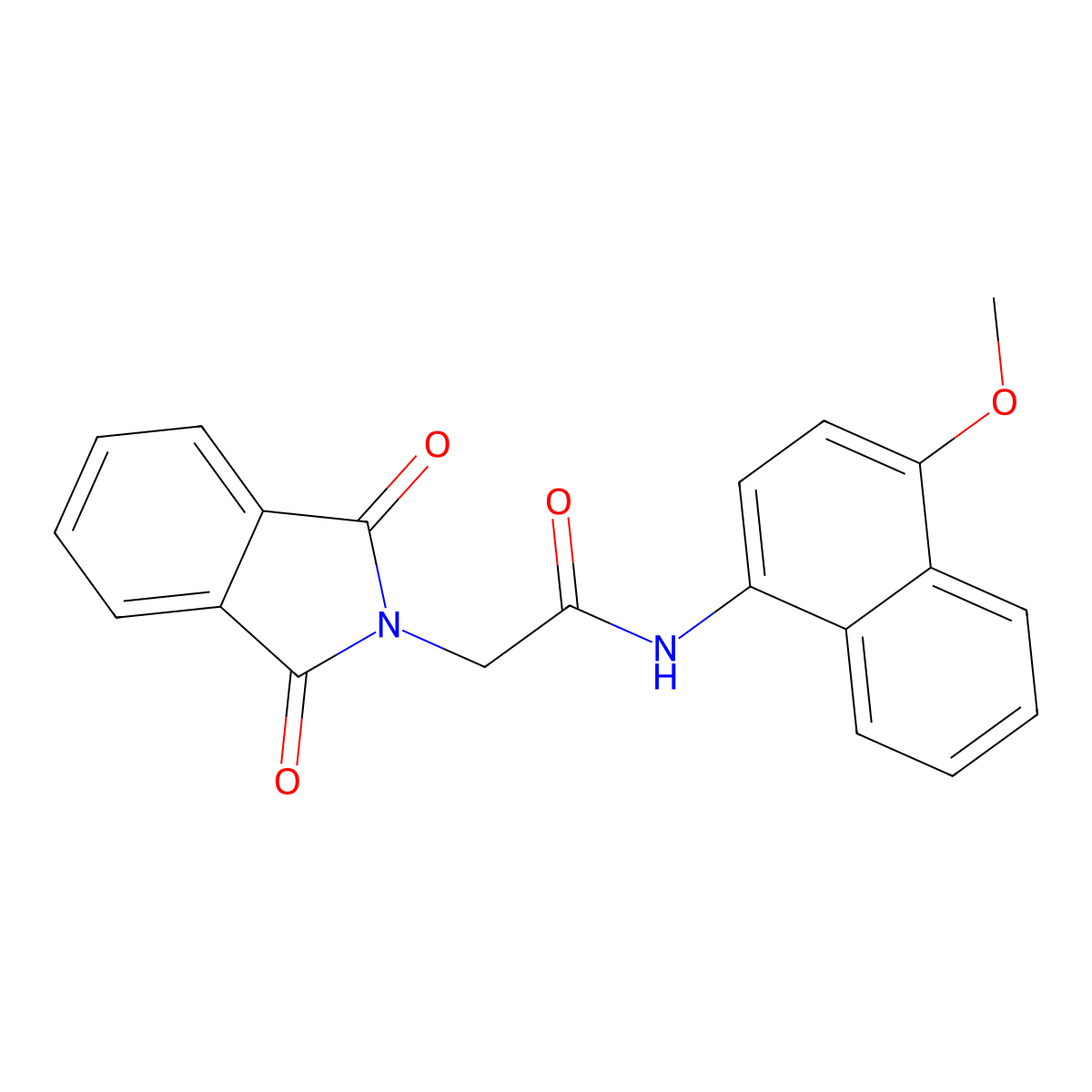 2-(1,3-dioxoisoindol-2-yl)-N-(4-methoxynaphthalen-1-yl)acetamide molecular structure, CAS 307525-85-5