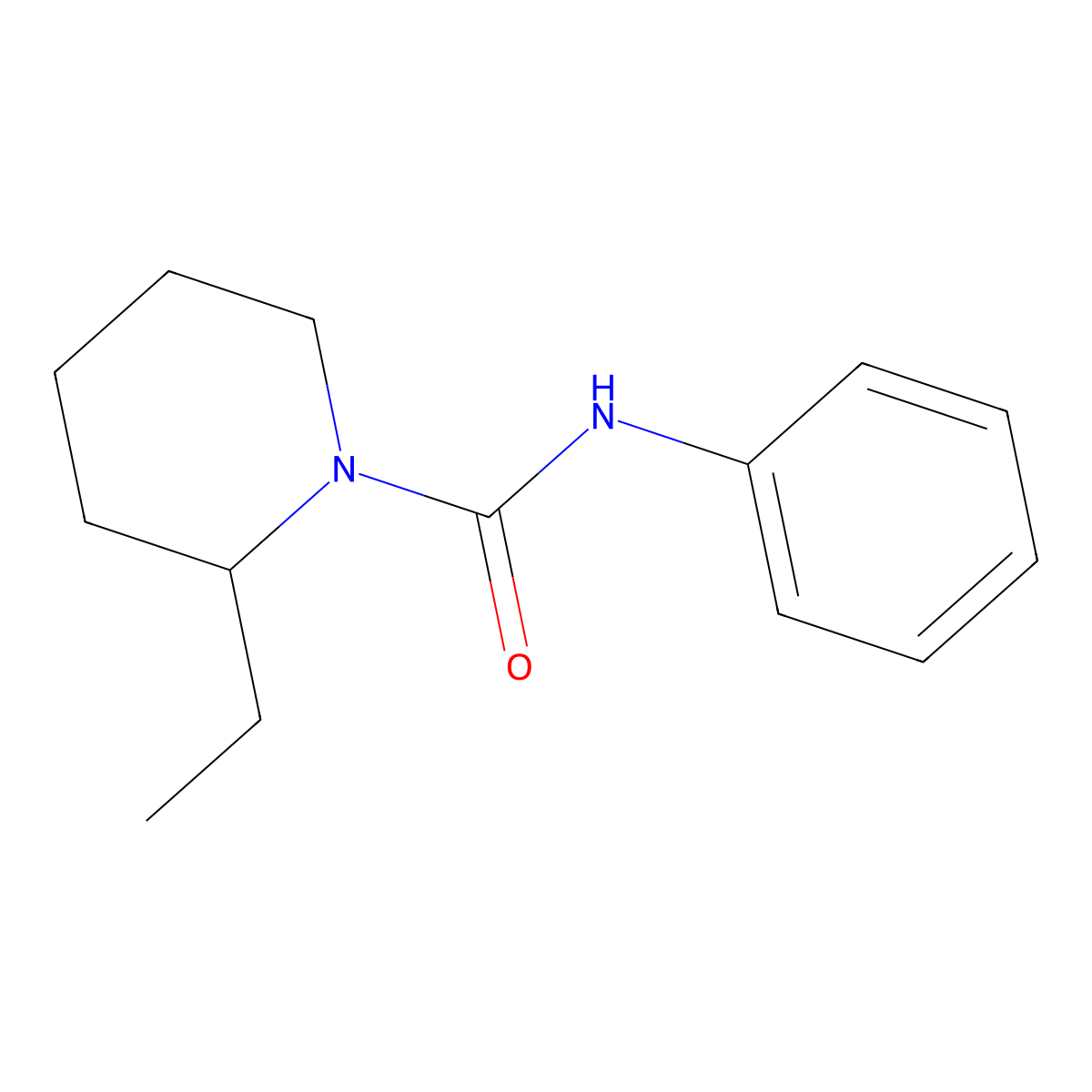 2-ethyl-N-phenylpiperidine-1-carboxamide molecular structure, CAS 307525-86-6