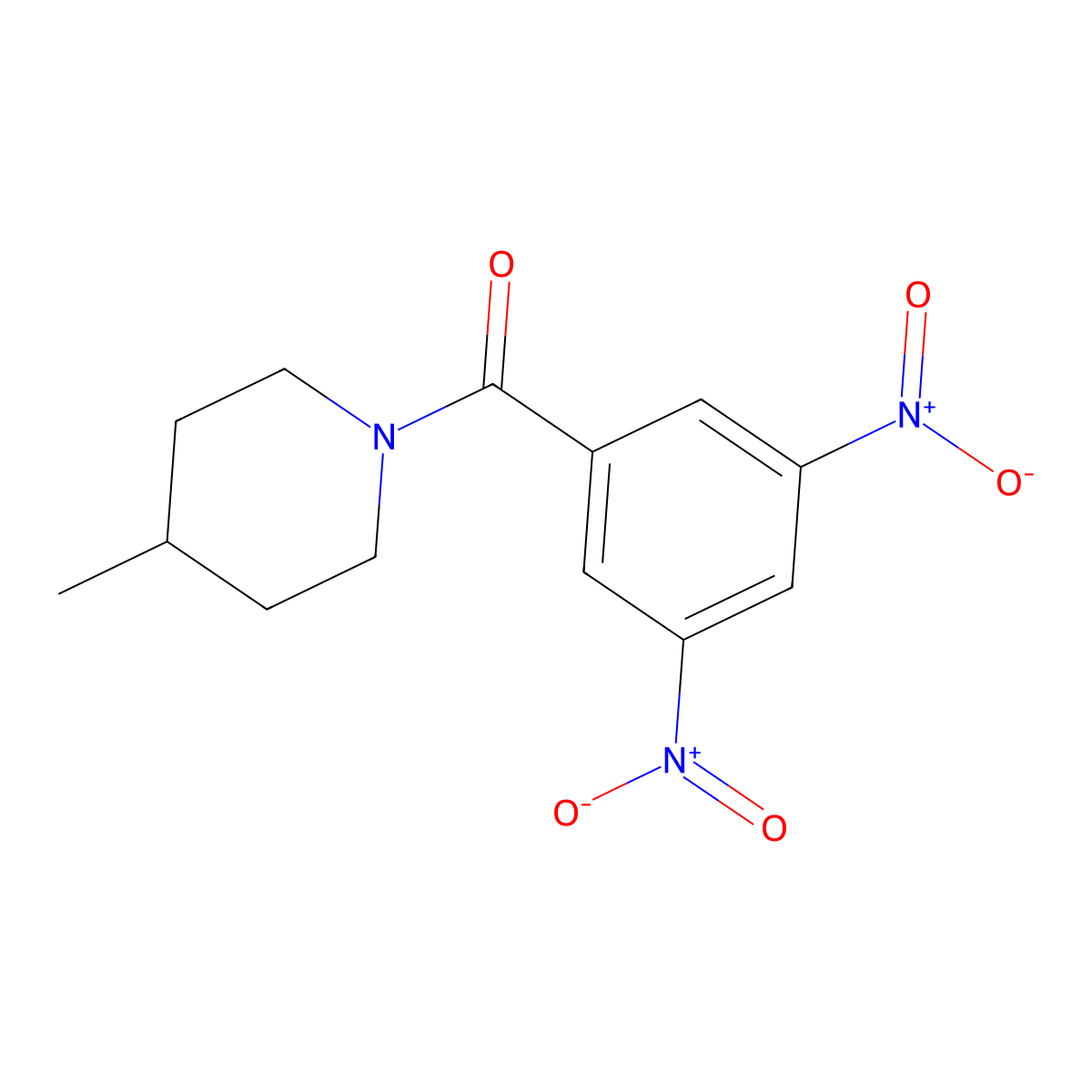 1-(3,5-Dinitrobenzoyl)-4-methylpiperidine molecular structure, CAS 307525-98-0