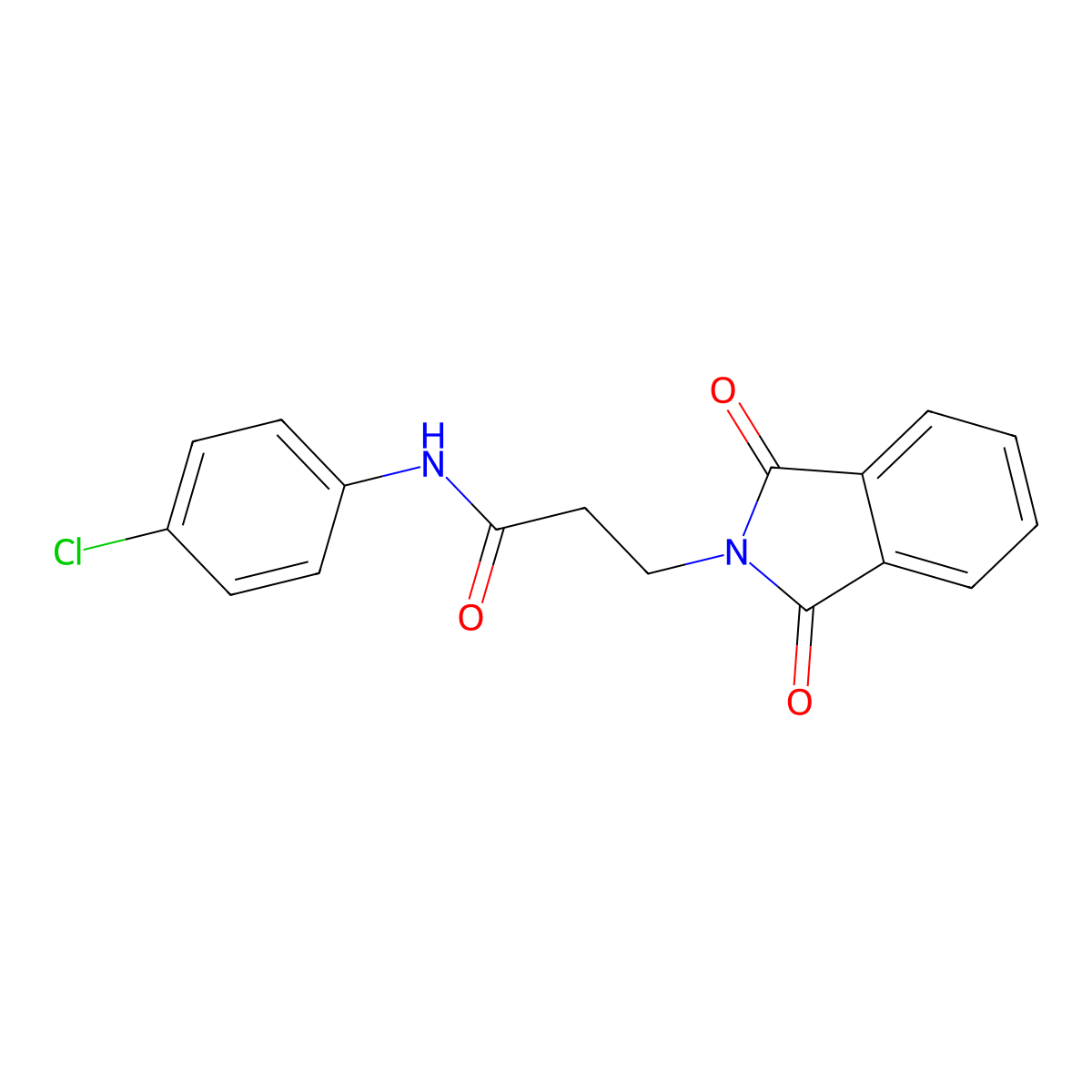N-(4-Chlorophenyl)-3-(1,3-dioxo-1,3-dihydro-2H-isoindol-2-yl)propanamide molecular structure, CAS 307526-06-3