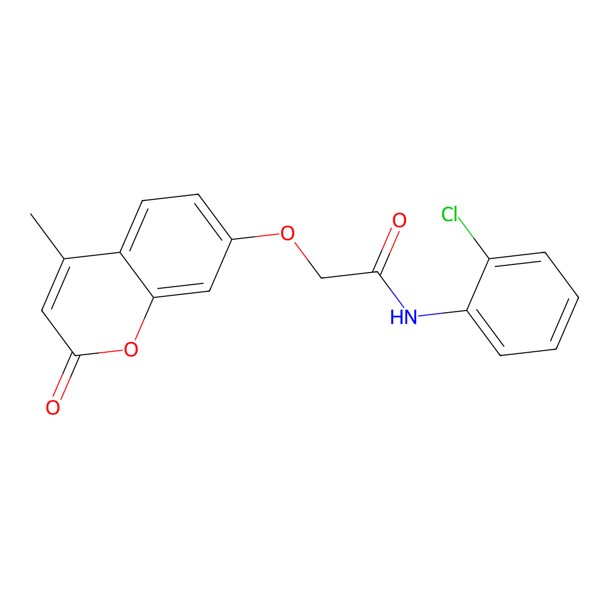 N-(2-chlorophenyl)-2-[(4-methyl-2-oxo-2H-chromen-7-yl)oxy]acetamide molecular structure, CAS 307526-08-5