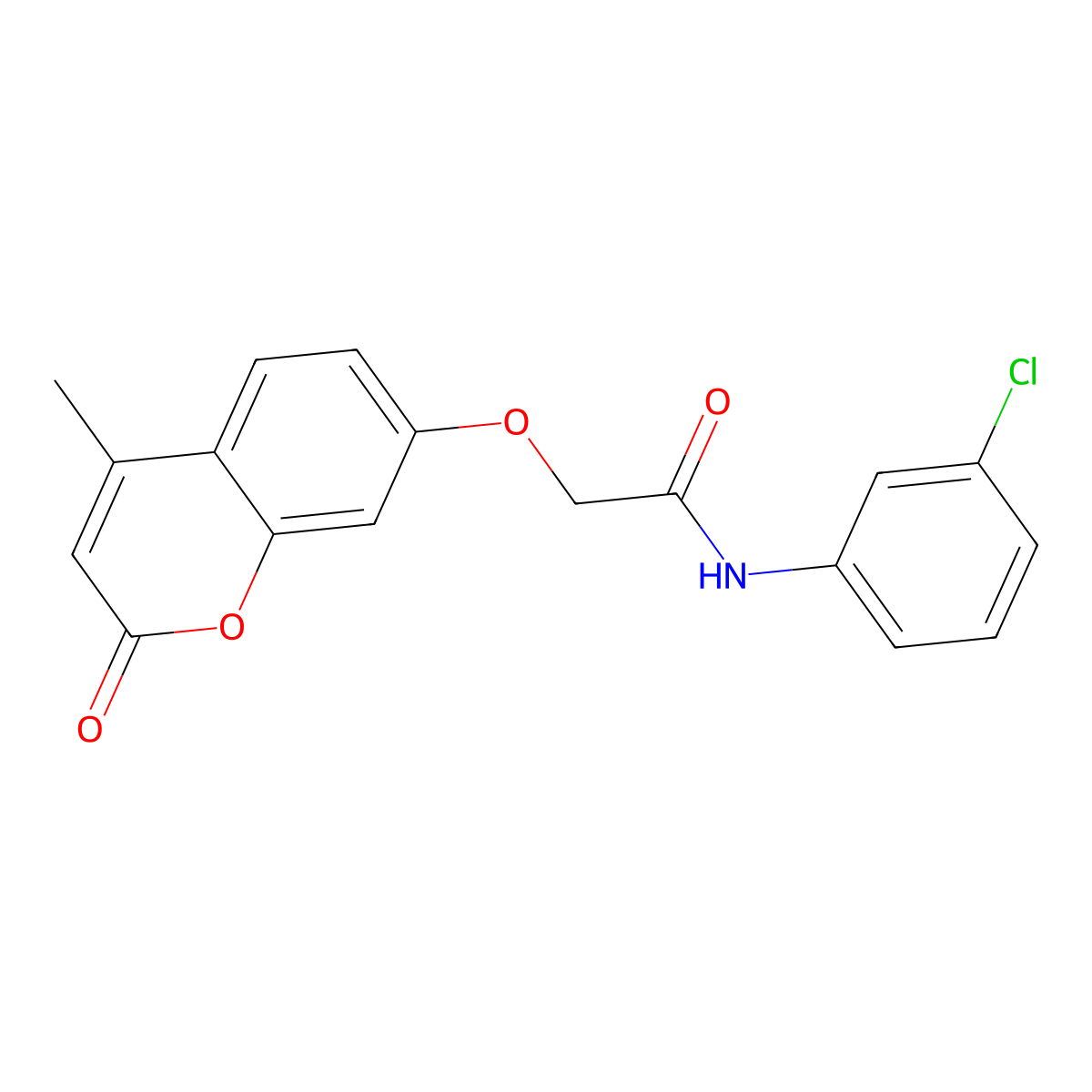 N-(3-Chloro-phenyl)-2-(4-methyl-2-oxo-2H-chromen-7-yloxy)-acetamide molecular structure, CAS 307526-09-6