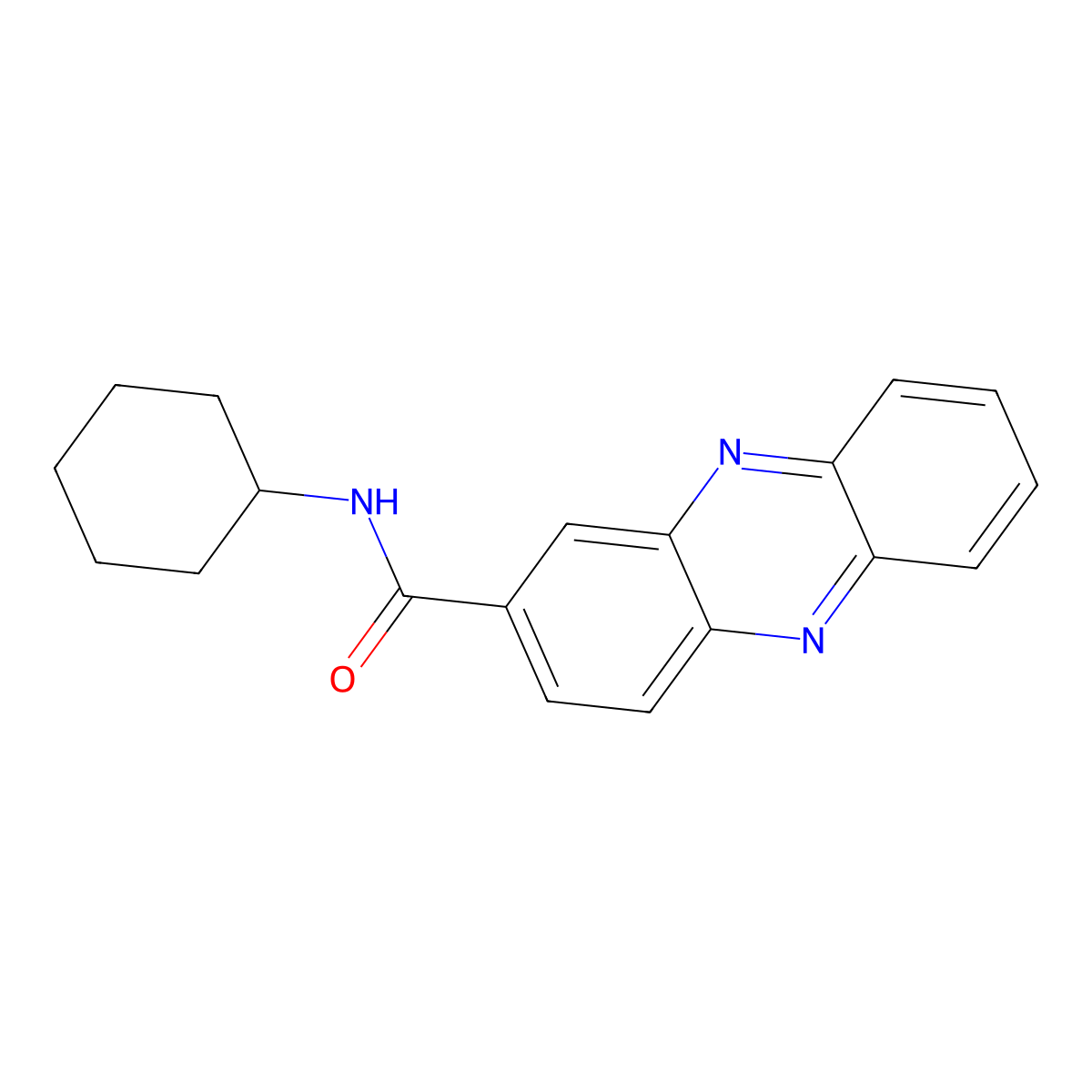 N-cyclohexylphenazine-2-carboxamide molecular structure, CAS 307526-29-0