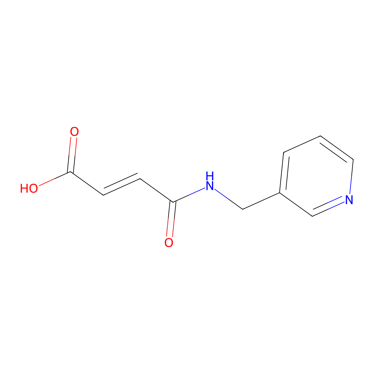 3-[(Pyridin-3-ylmethyl)carbamoyl]prop-2-enoic acid molecular structure, CAS 307526-41-6