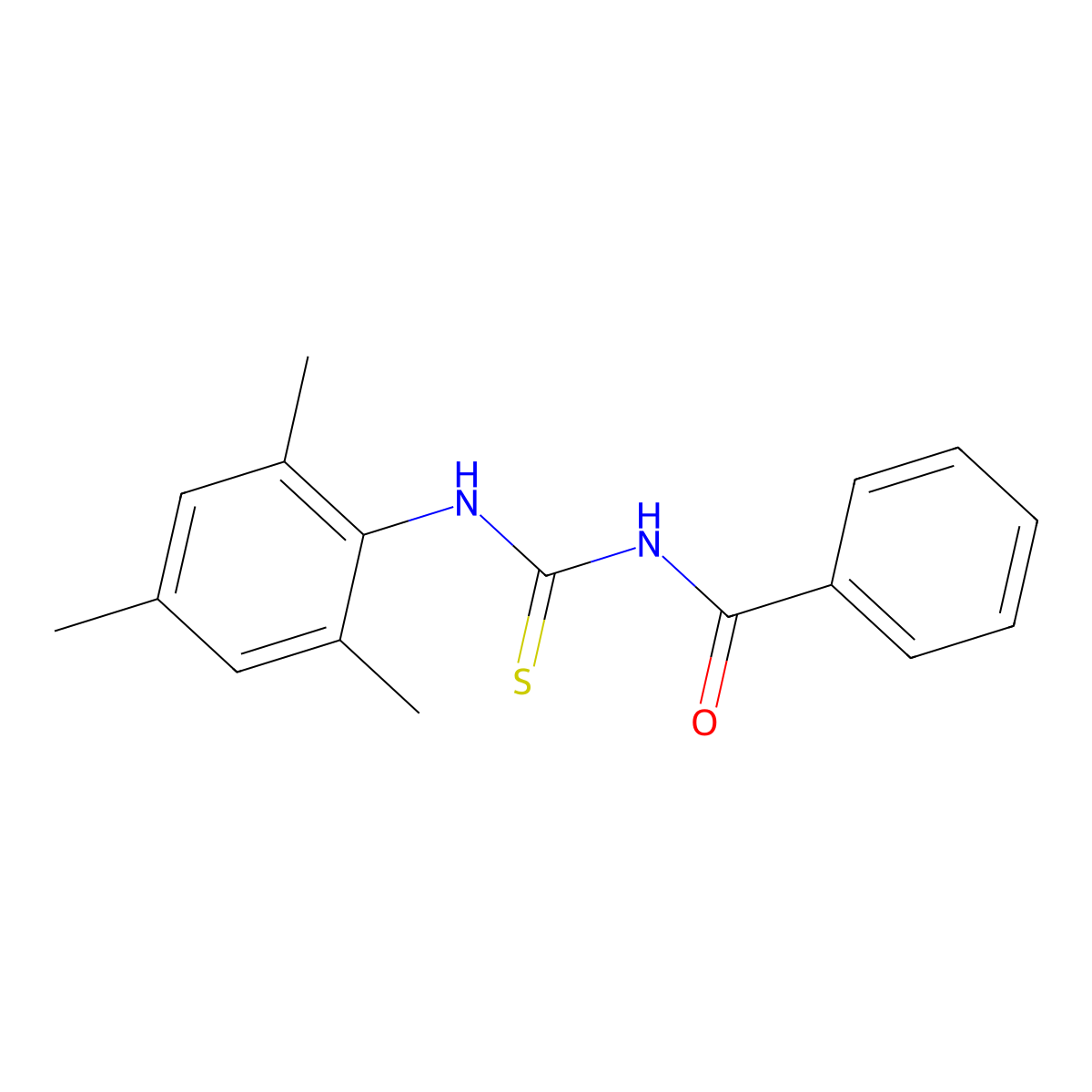N-[(2,4,6-trimethylphenyl)carbamothioyl]benzamide molecular structure, CAS 307526-47-2