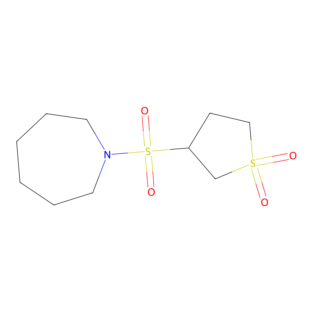 1-[(1,1-Dioxidotetrahydrothiophen-3-yl)sulfonyl]azepane molecular structure, CAS 307526-78-9