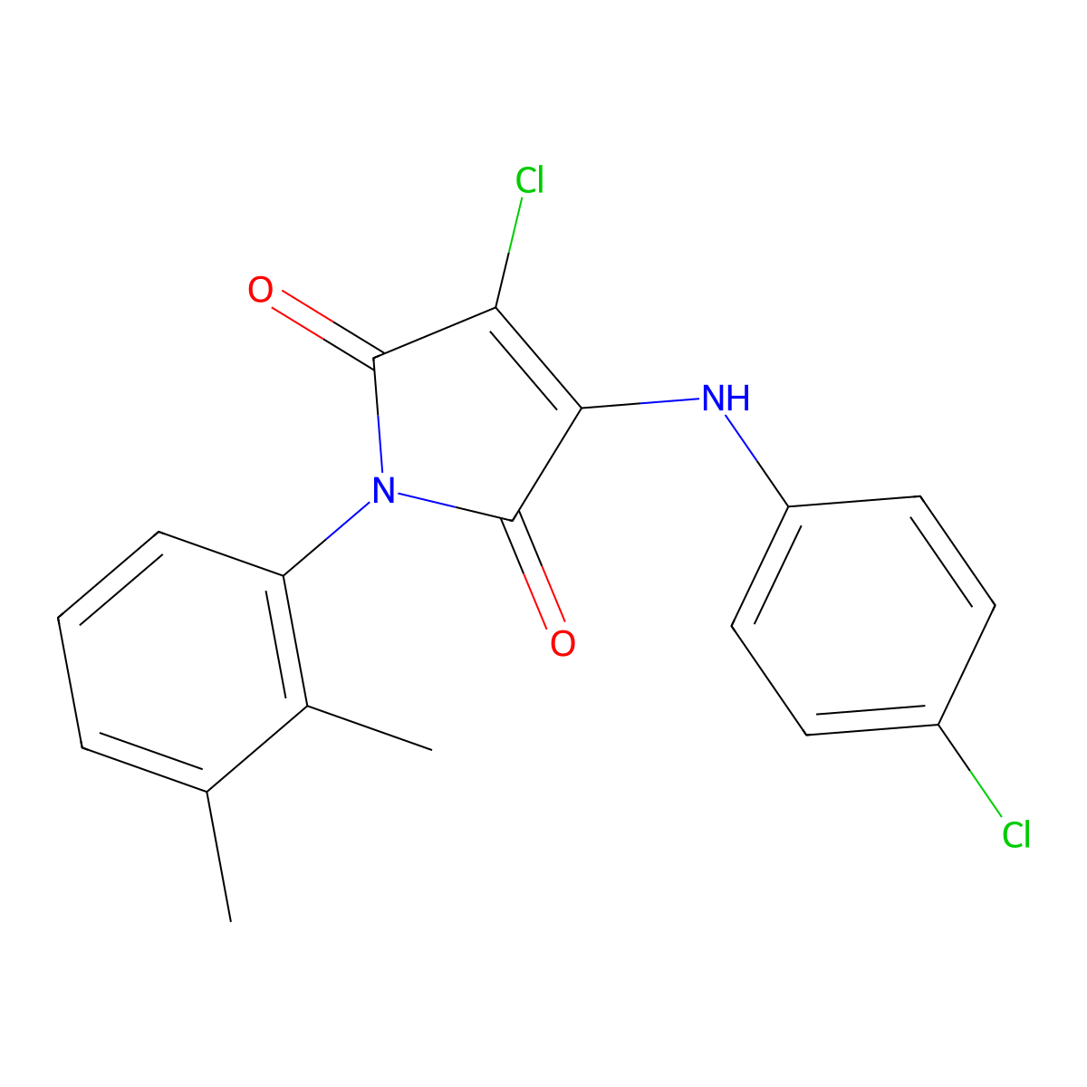 3-Chloro-4-(4-chloroanilino)-1-(2,3-dimethylphenyl)-1H-pyrrole-2,5-dione molecular structure, CAS 307527-59-9