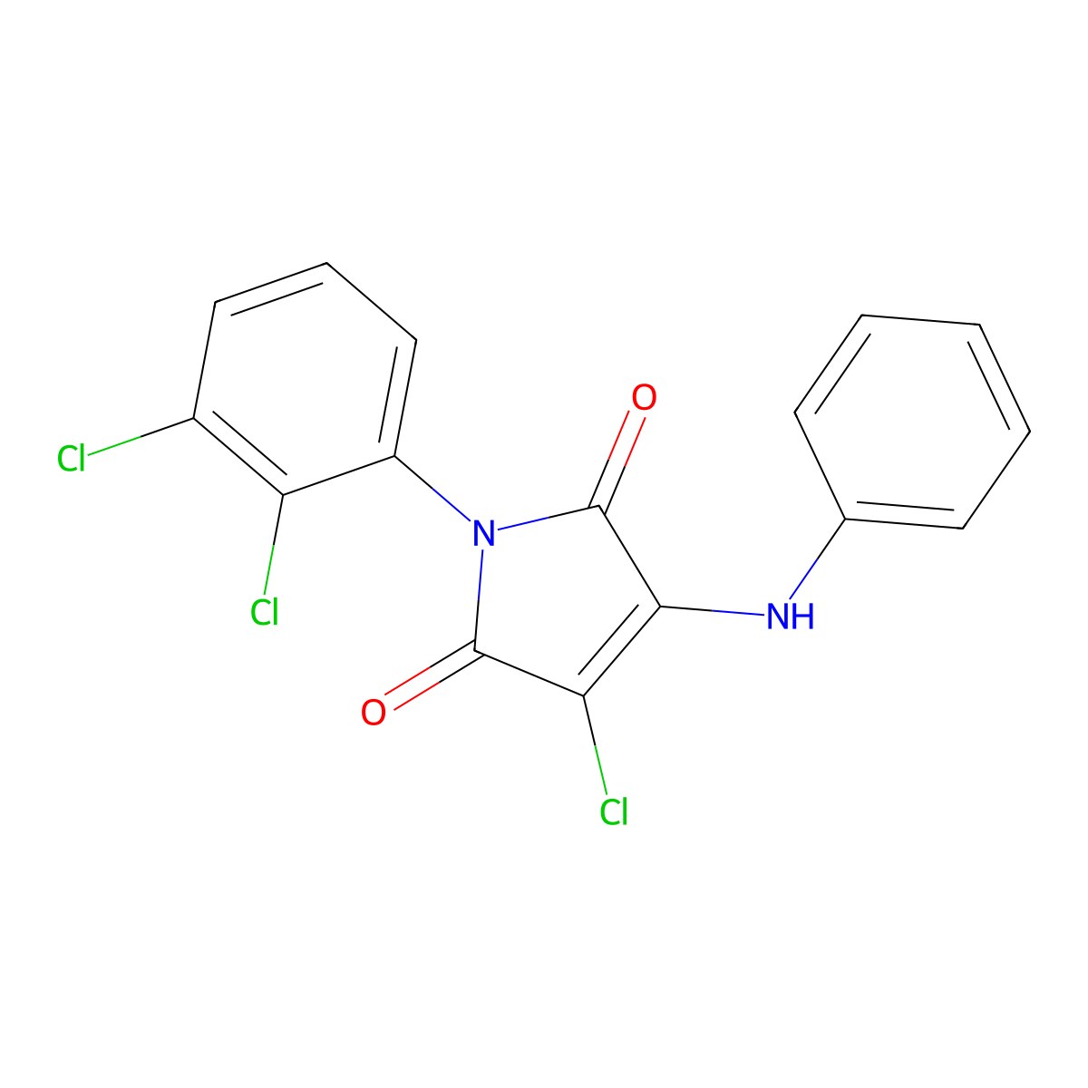 3-Anilino-4-chloro-1-(2,3-dichlorophenyl)pyrrole-2,5-dione molecular structure, CAS 307527-60-2