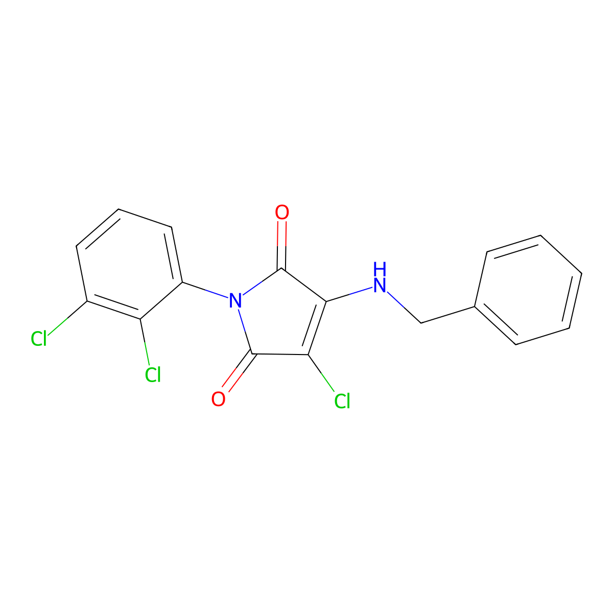 3-(Benzylamino)-4-chloro-1-(2,3-dichlorophenyl)pyrrole-2,5-dione molecular structure, CAS 307527-71-5