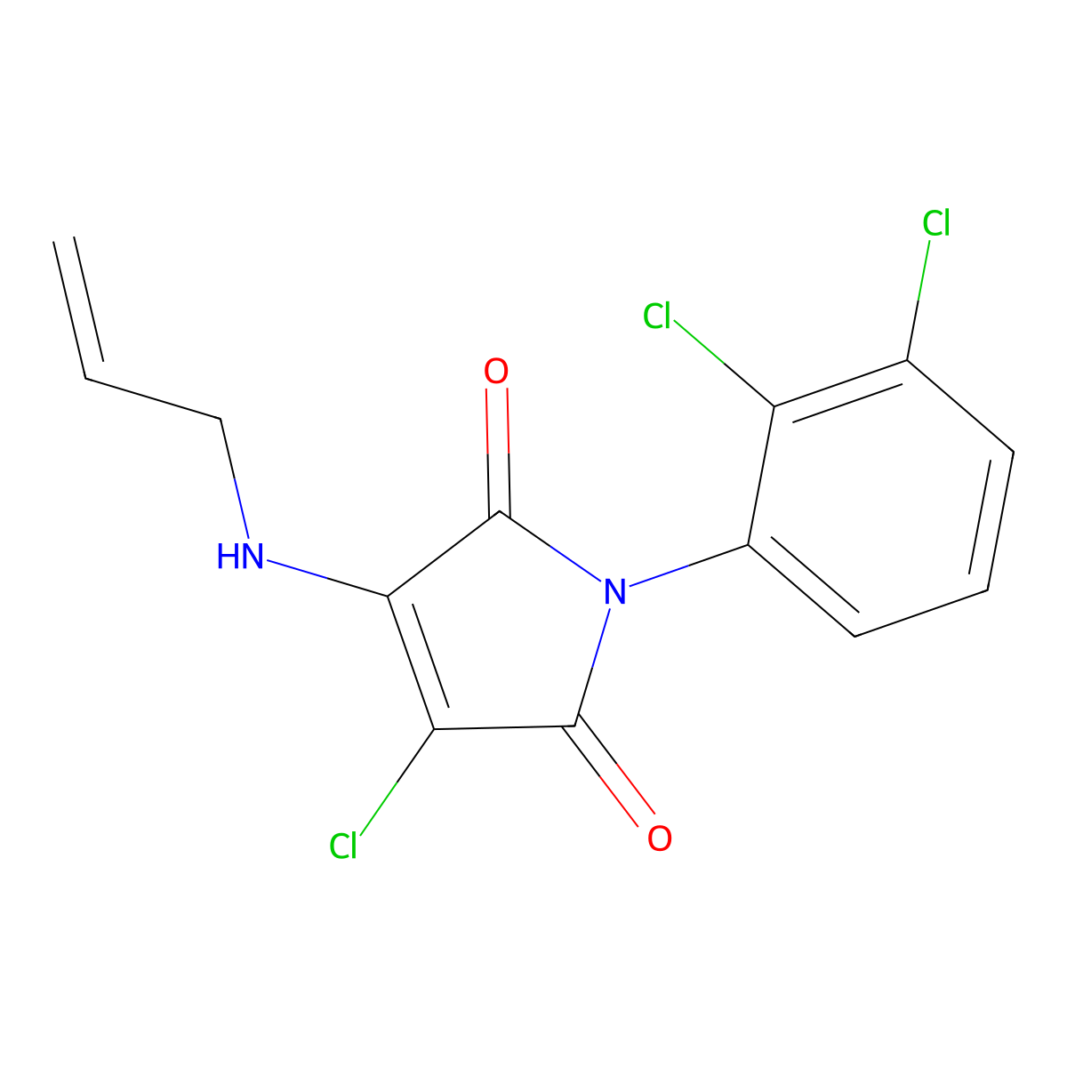 3-(allylamino)-4-chloro-1-(2,3-dichlorophenyl)-1H-pyrrole-2,5-dione molecular structure, CAS 307527-75-9