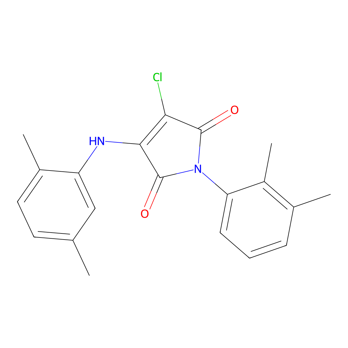 3-Chloro-4-(2,5-dimethylanilino)-1-(2,3-dimethylphenyl)pyrrole-2,5-dione molecular structure, CAS 307527-85-1