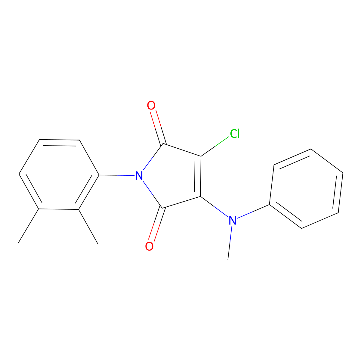 3-chloro-1-(2,3-dimethylphenyl)-4-(N-methylanilino)pyrrole-2,5-dione molecular structure, CAS 307527-95-3