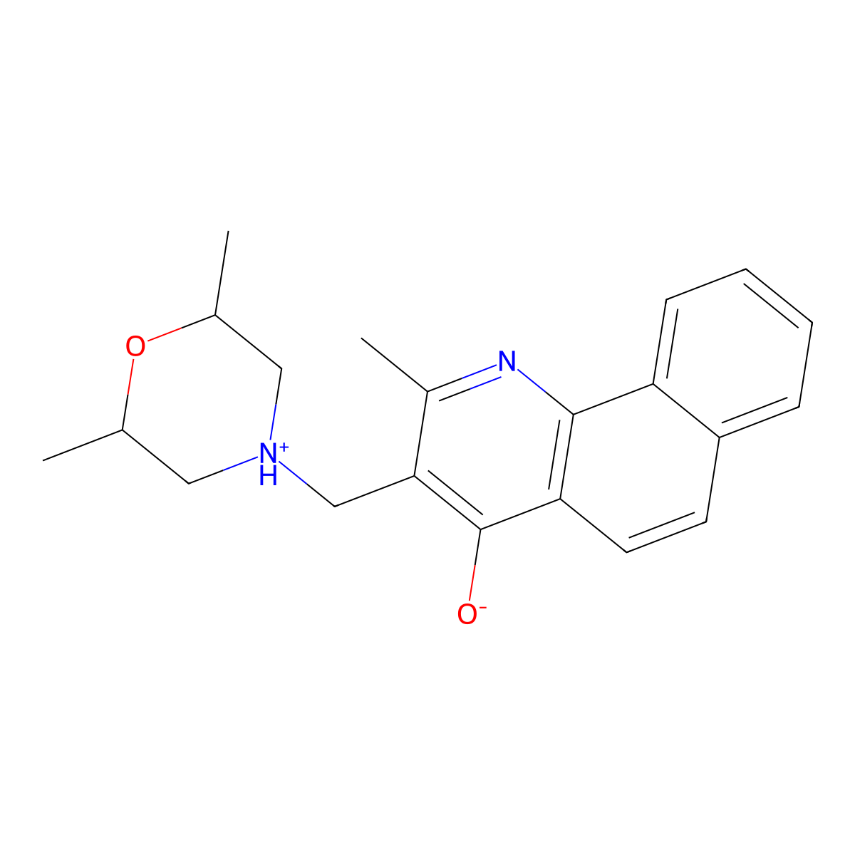 3-[(2,6-Dimethyl-4-morpholinyl)methyl]-2-methylbenzo[h]quinolin-4-ol molecular structure, CAS 307528-91-2