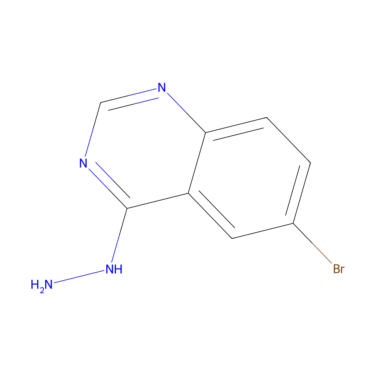 6-Bromo-4-hydrazinylquinazoline molecular structure, CAS 307529-02-8