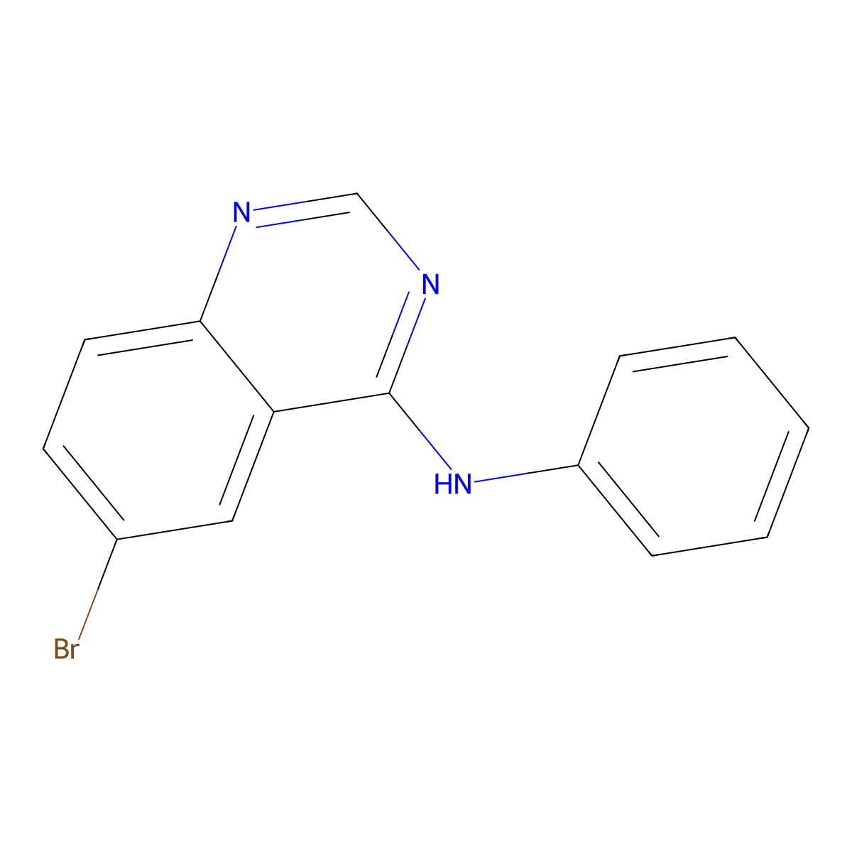 6-bromo-N-phenylquinazolin-4-amine molecular structure, CAS 307529-03-9