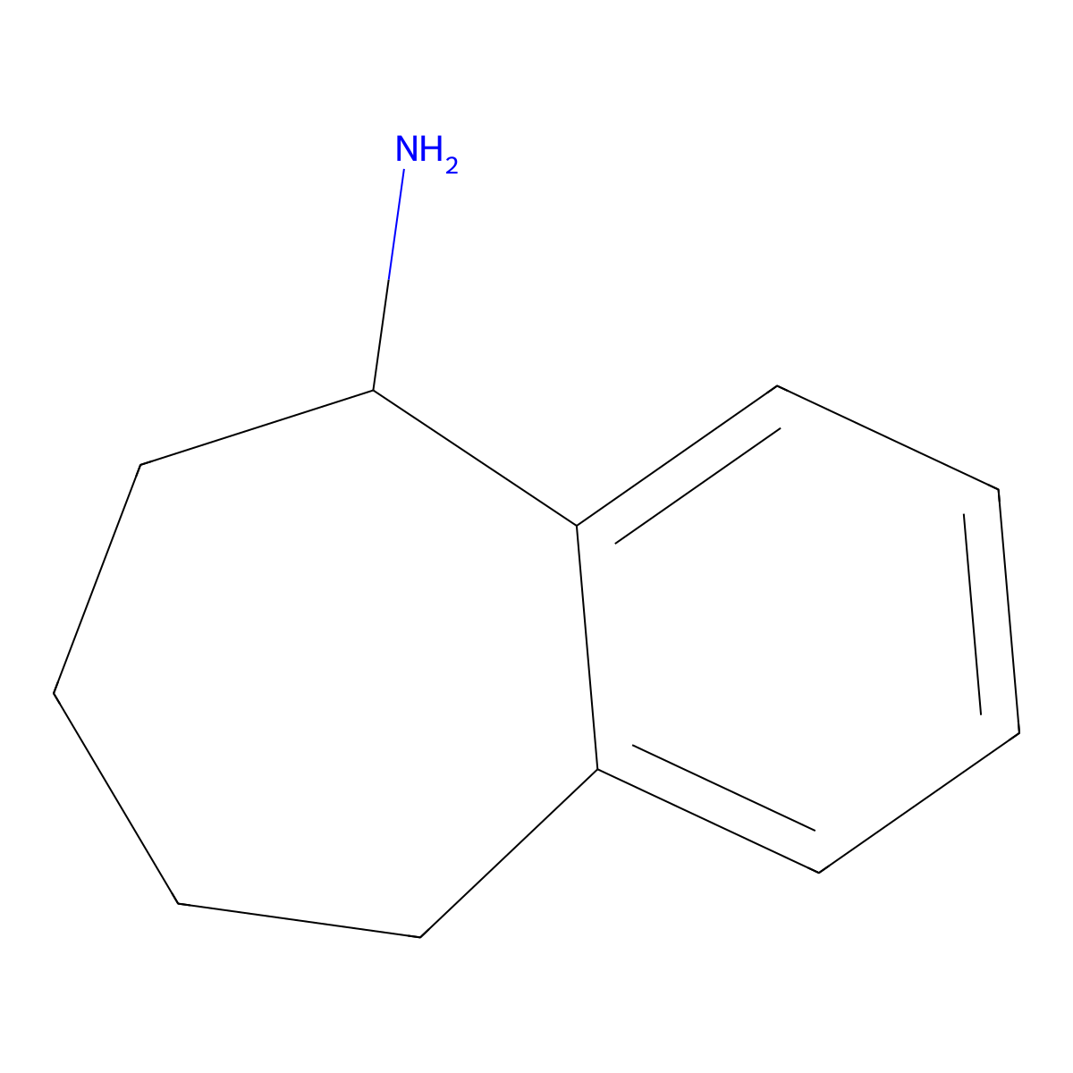 (5S)-6,7,8,9-Tetrahydro-5H-benzocyclohepten-5-amine molecular structure, CAS 307532-00-9