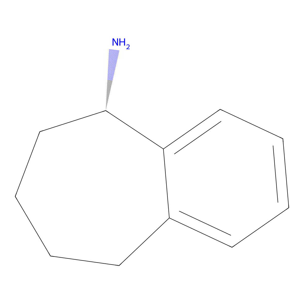 (5S)-6,7,8,9-Tetrahydro-5H-benzocyclohepten-5-amine molecular structure, CAS 307532-00-9