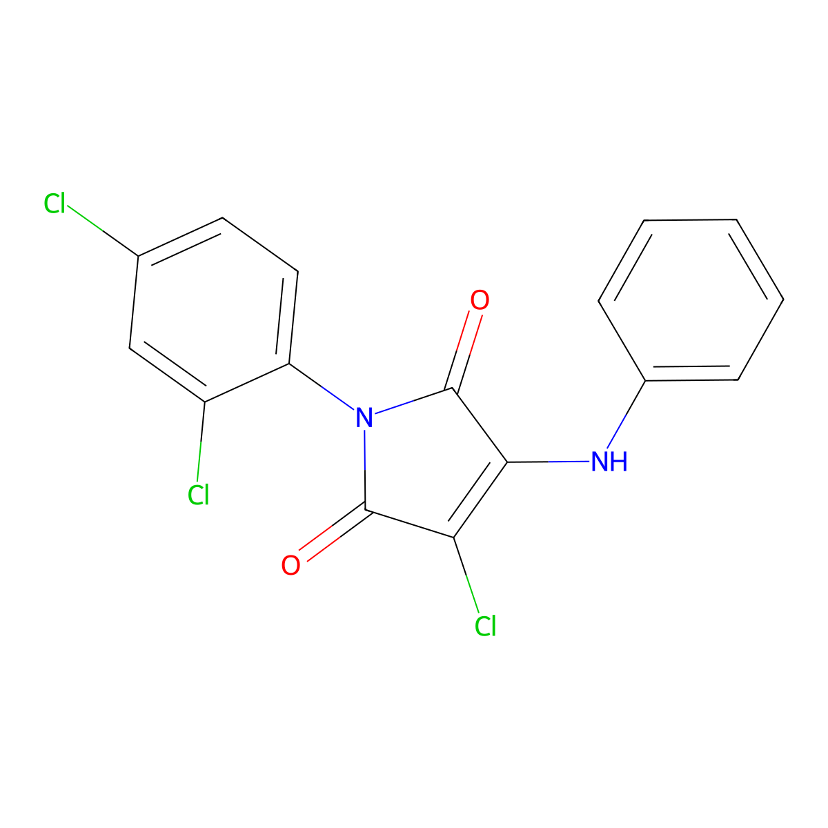 3-Anilino-4-chloro-1-(2,4-dichlorophenyl)pyrrole-2,5-dione molecular structure, CAS 307532-97-4