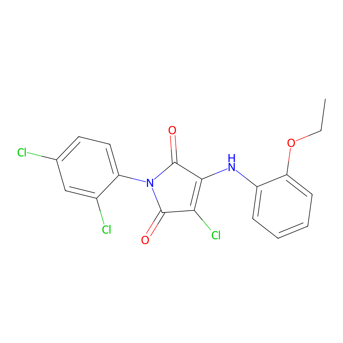 3-Chloro-1-(2,4-dichlorophenyl)-4-(2-ethoxyanilino)pyrrole-2,5-dione molecular structure, CAS 307533-08-0