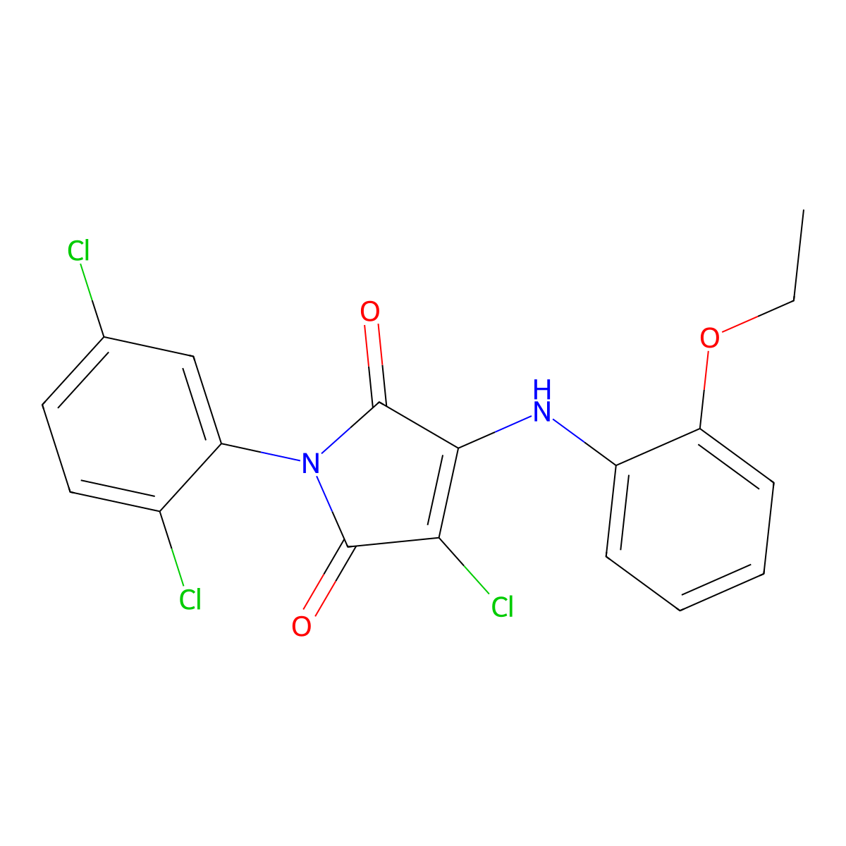 3-Chloro-1-(2,5-dichlorophenyl)-4-(2-ethoxyanilino)pyrrole-2,5-dione molecular structure, CAS 307534-45-8
