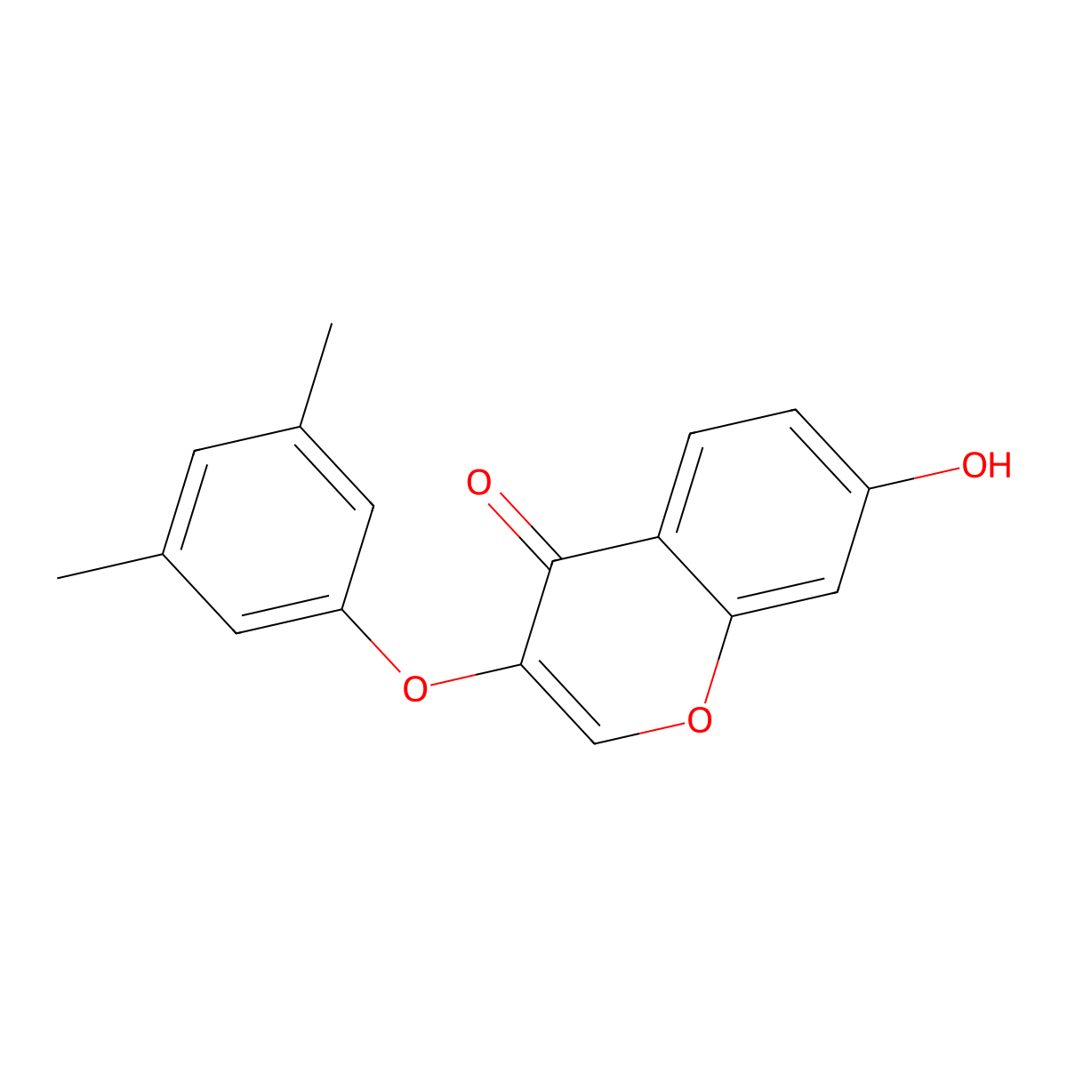 3-(3,5-Dimethylphenoxy)-7-hydroxychromen-4-one molecular structure, CAS 307535-11-1