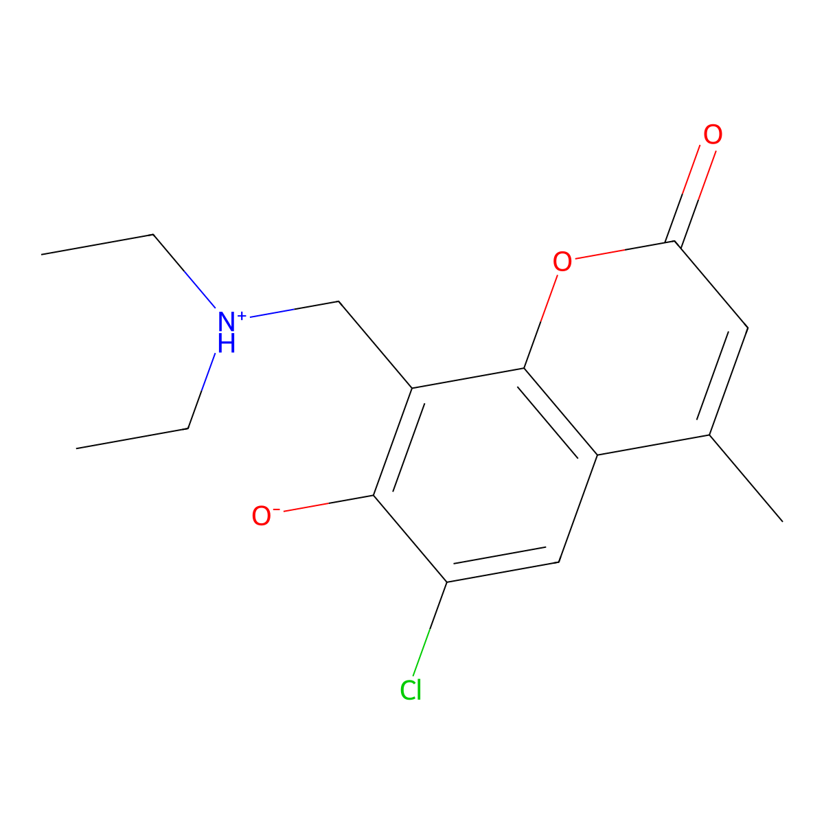 6-chloro-8-[(diethylamino)methyl]-7-hydroxy-4-methyl-2H-chromen-2-one molecular structure, CAS 307535-45-1