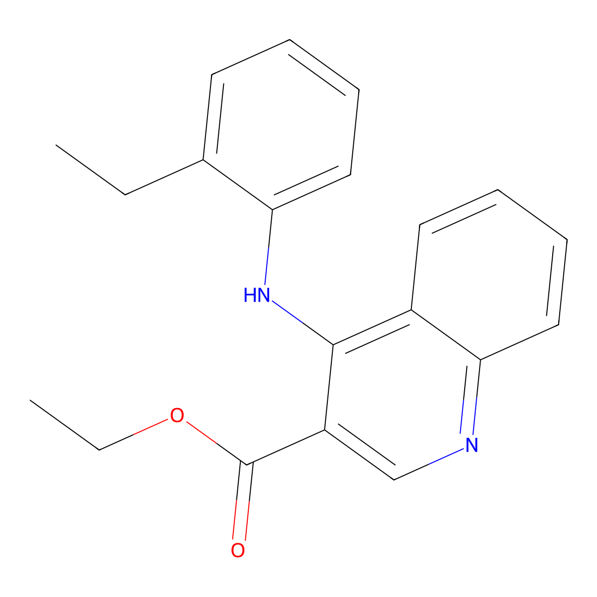 Ethyl 4-[(2-ethylphenyl)amino]quinoline-3-carboxylate molecular structure, CAS 307535-61-1