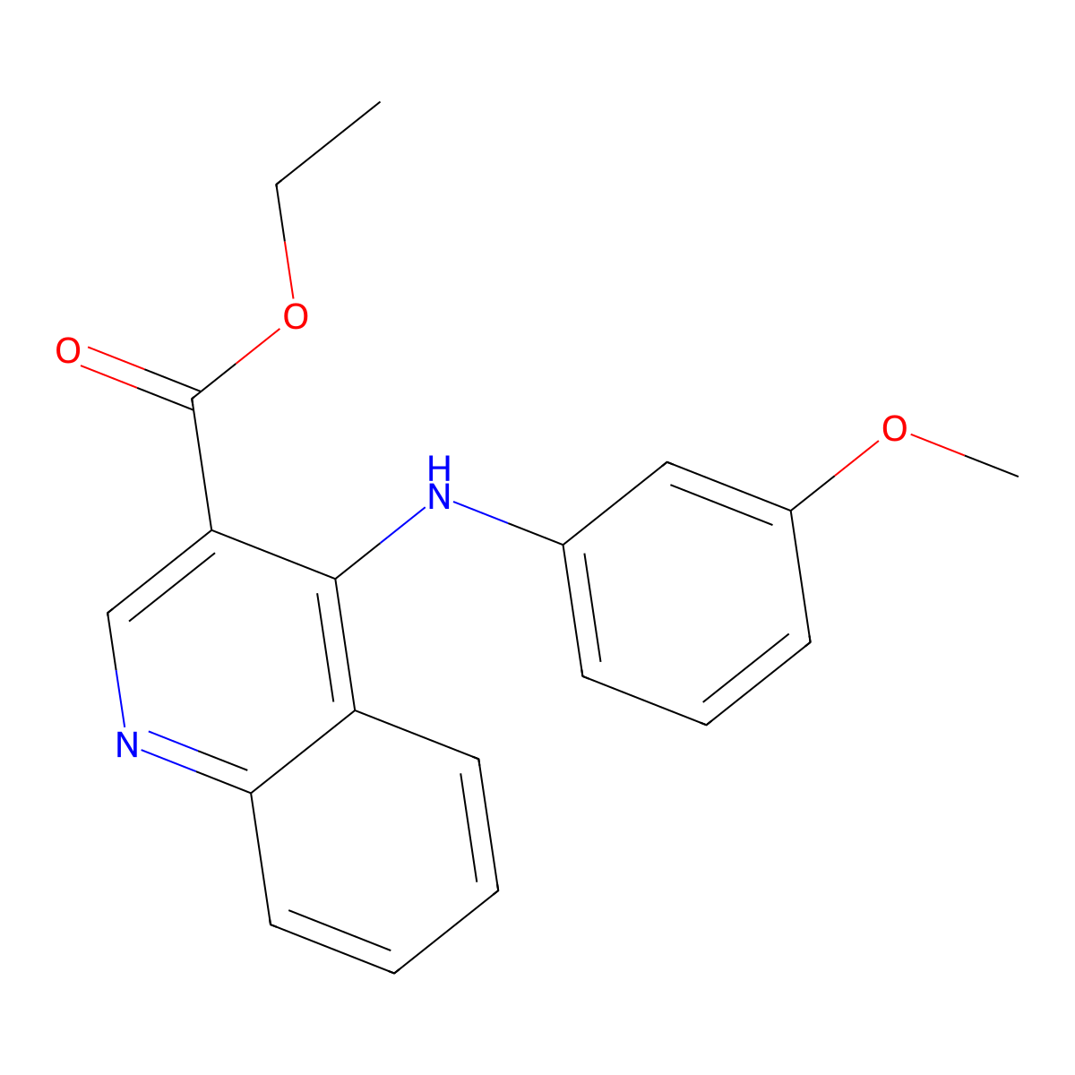 Ethyl 4-[(3-methoxyphenyl)amino]quinoline-3-carboxylate molecular structure, CAS 307535-69-9