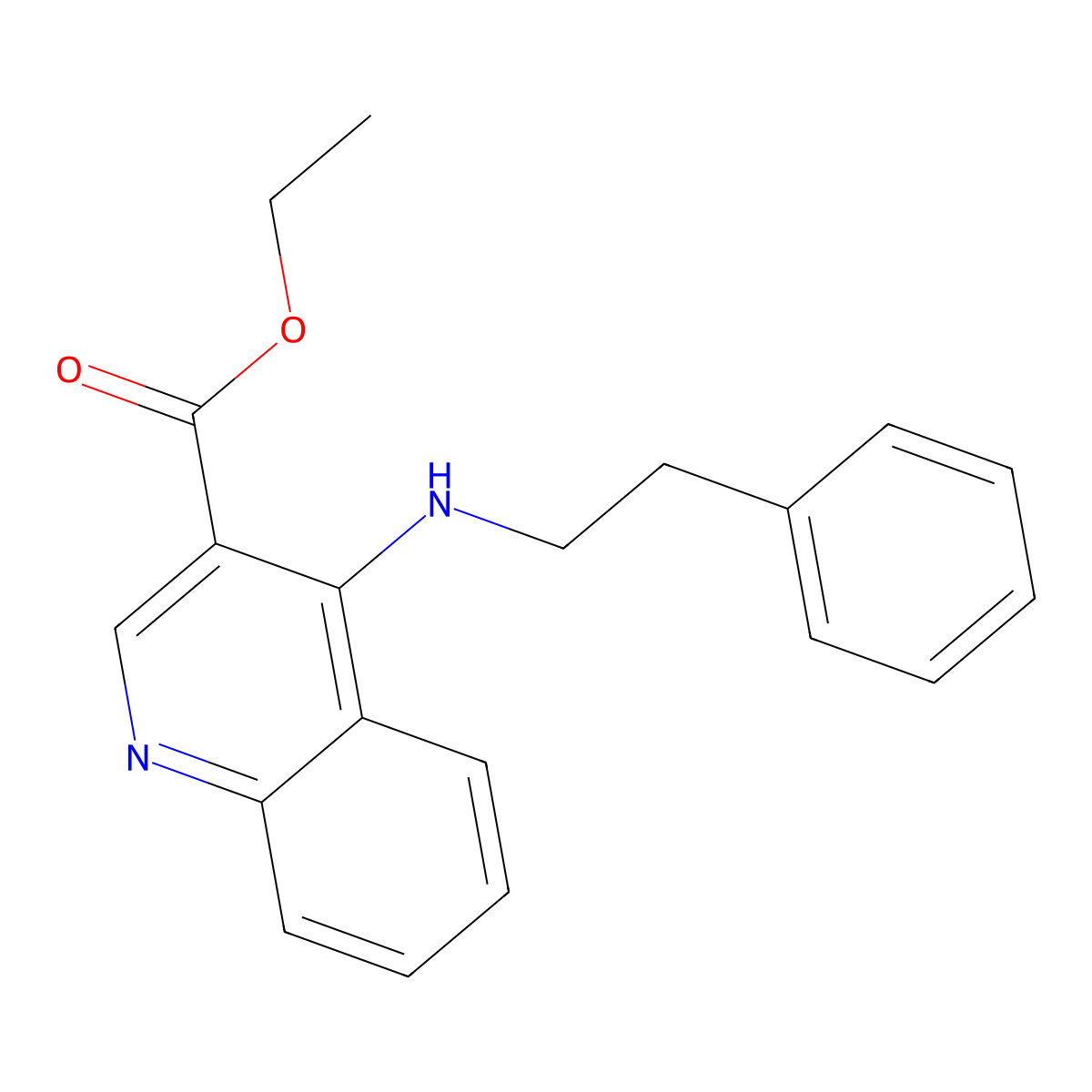Ethyl 4-[(2-phenylethyl)amino]quinoline-3-carboxylate molecular structure, CAS 307535-82-6
