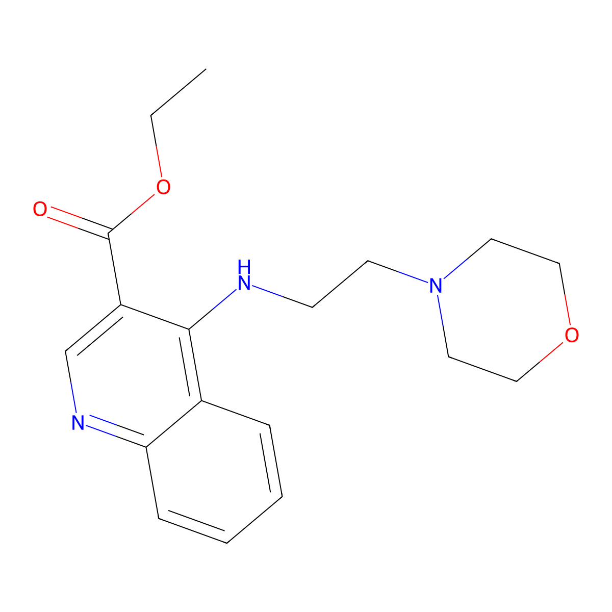 Ethyl 4-(2-morpholin-4-ylethylamino)quinoline-3-carboxylate molecular structure, CAS 307535-83-7